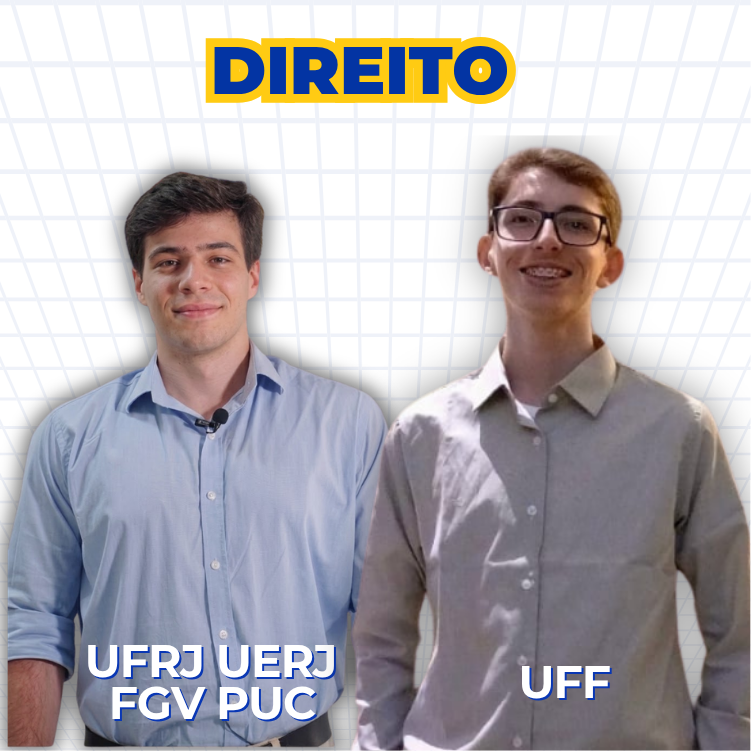 Aprovados em Direito na UERJ, FGV, PUC e UFF